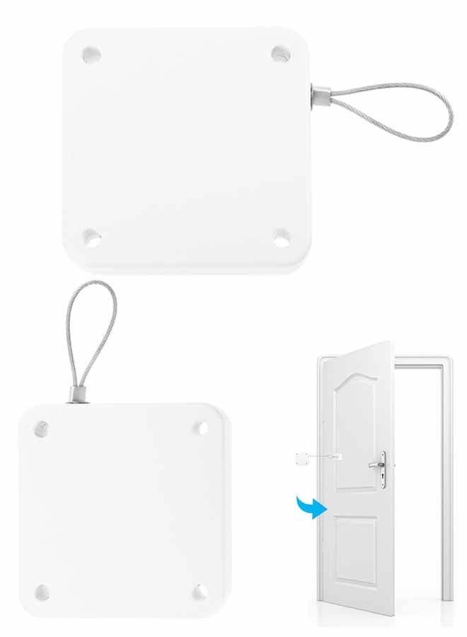 2Pcs Automatic Door Closer Screen Door Closer Easy Installation No Drilling Required Strong Closing Force Whtie - Image 1